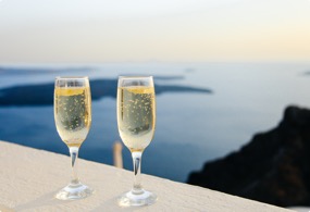 Champagne and wine hospitality for a private event
