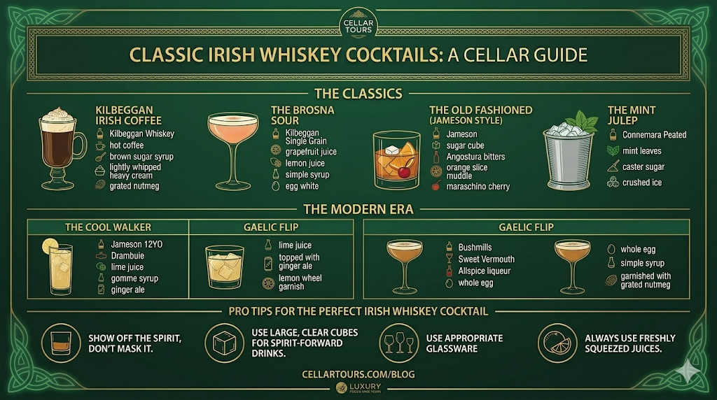 Irish Whiskey Cocktails Infographic