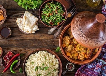 Lamb slow cooked in Tajine