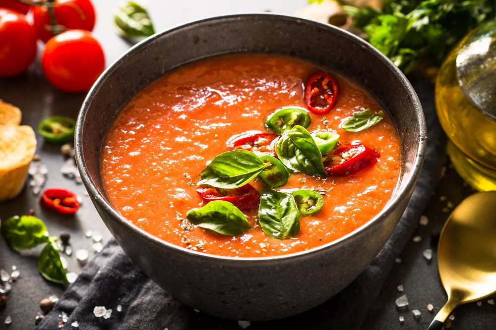 Gazpacho, cold tomato soup
