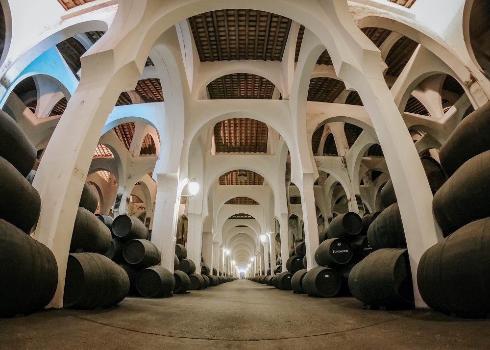 Beautiful wine Cathedral in Jerez