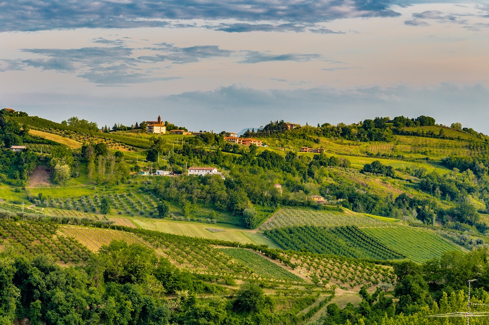 The pastoral countryside of Emilia Romagna