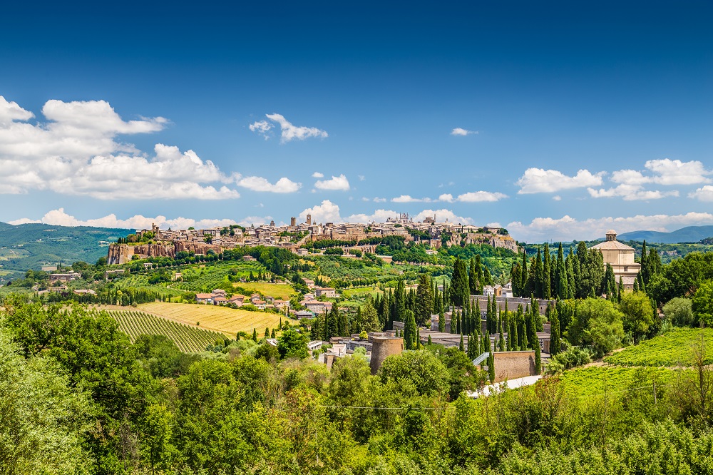 Beautiful view of the old town of Orvieto