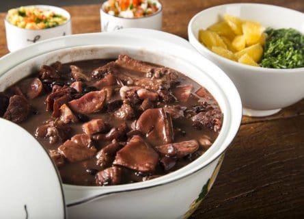 Feijoada, a bean stew with fresh pork