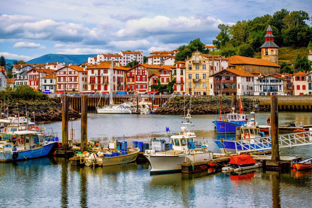 Traditional Basque Houses in Port of Saint-Jean-de-Luz