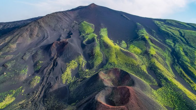 Aerial view of Mount Etna