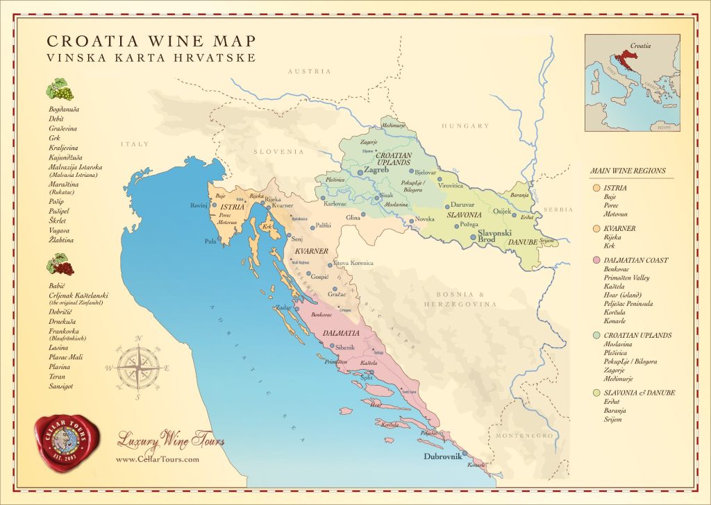 wine-maps - croatia wine map
