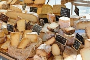 Cheese for sale in local market, Aix Cheese for sale in local market, Aix