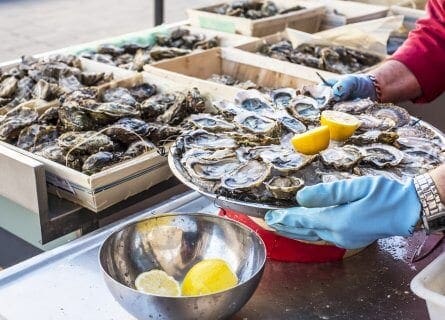 Oysters from nearby Arcachon