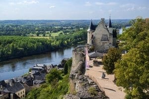 Vienne River from Royal Fortress of Chinon Vienne River from Royal Fortress of Chinon