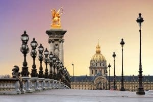 The beautiful Pont Alexandre III bridge The beautiful Pont Alexandre III bridge