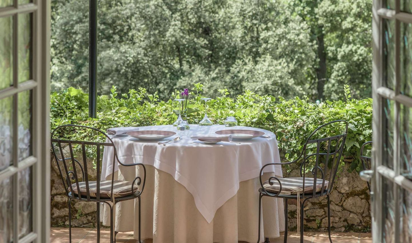 Dine alfresco at the amazing Le Relais des Moines