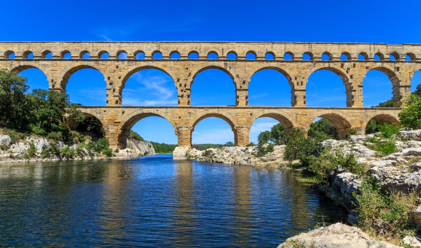 Roman Aquaduct, Pont du Gard, Nimes