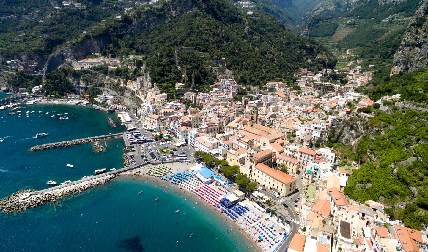 Aerial view of Amalfi Coastline
