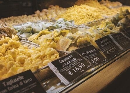 Fresh pasta, sold by weight