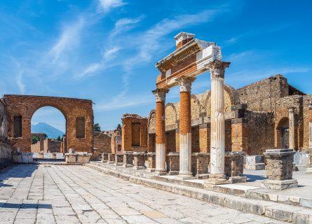 Ancient ruins of Pompeii city, near Naples