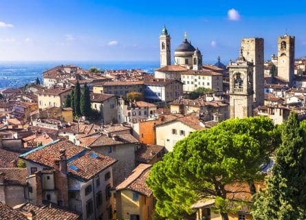 beautiful medieval town Bergamo