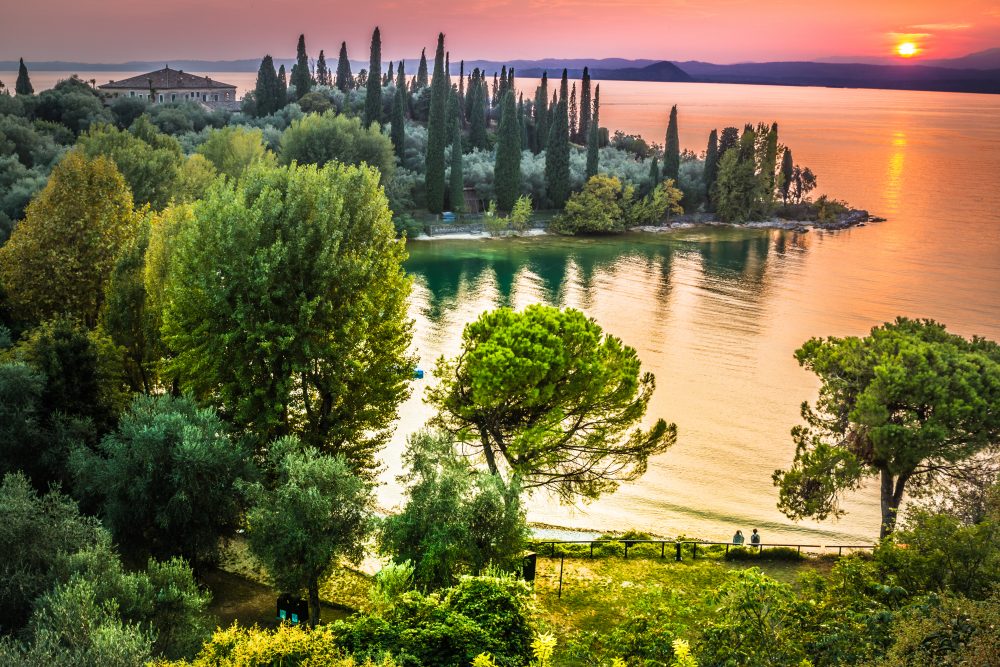 Lake Garda, at sunset Lake Garda, at sunset