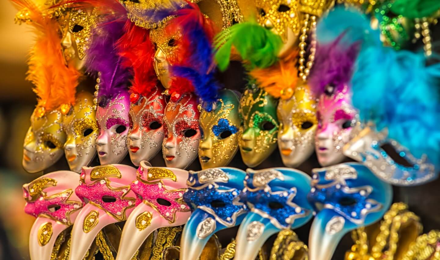 Traditional Venetian Carnival masks