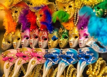 Traditional Venetian Carnival masks