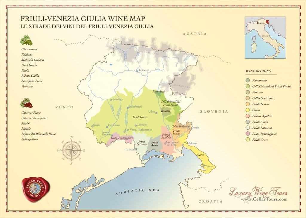 friuli venezia giulia wine map