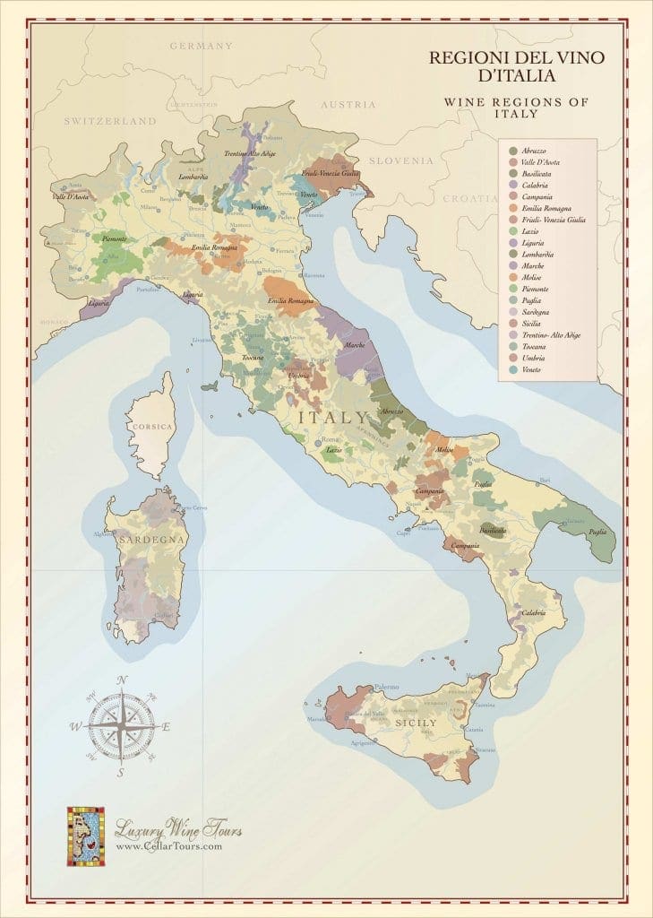 Italian Wine Regions Map