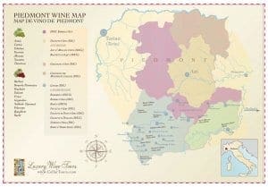 Piedmont Wine Region Map
