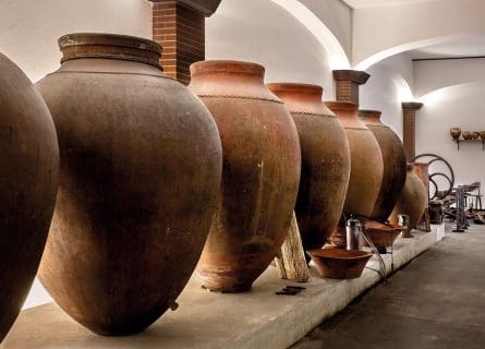 Talha wines, fermentedin clay pots