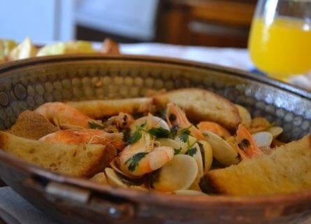 Cataplana do Porco Negro (shrimp dish)