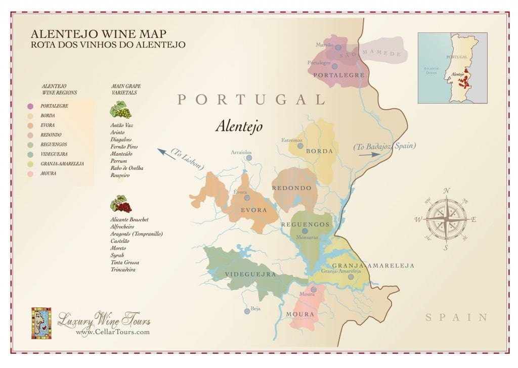 Alentejo Wine Region Map
