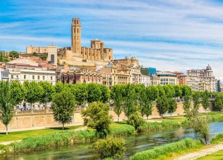 Old cathedral Seu Vella, near Segre river in Lleida