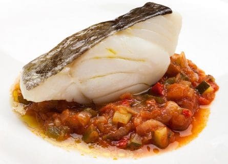 Freshly caught Cod at Restaurante Cabo Vidio bacalao