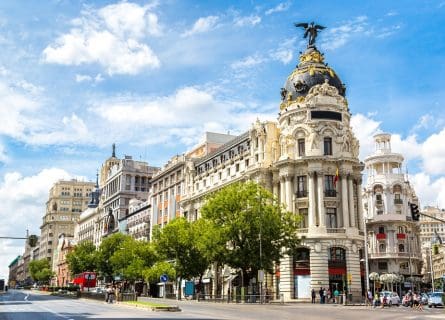 Metropolis building in central Madrid