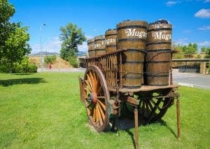 Old wine cart at Bodegas Muga Old wine cart at Bodegas Muga