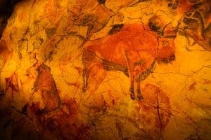 Paintings in the Altamira caves Paintings in the Altamira caves