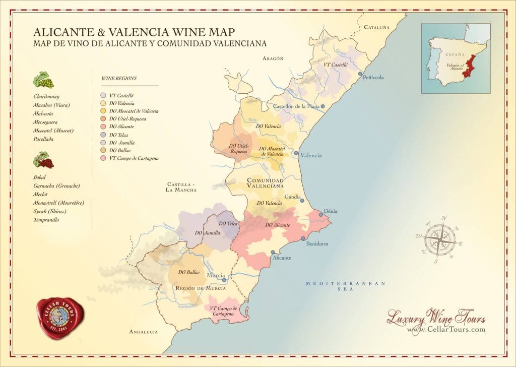 alicante wine region map