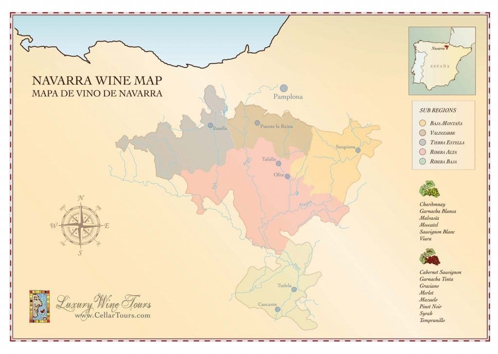 Navarra Wine Region Map