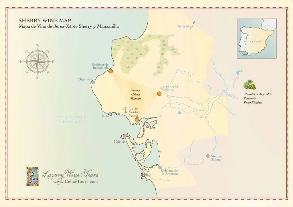 Sherry Wine Region Map